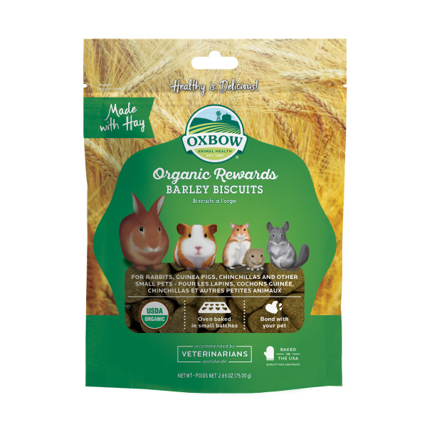 100% Organická Zdravá Maškrta Oxbow Organic Rewards - Barley Biscuits  - 85g